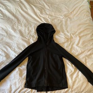 Lululemon black hooded full zip sweater